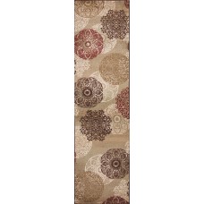 Three Posts Winterberry Beige/Brown/Red Area Rug THRE4078